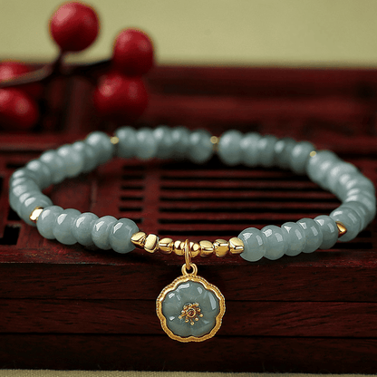 Verdant Bloom Jade Bracelet