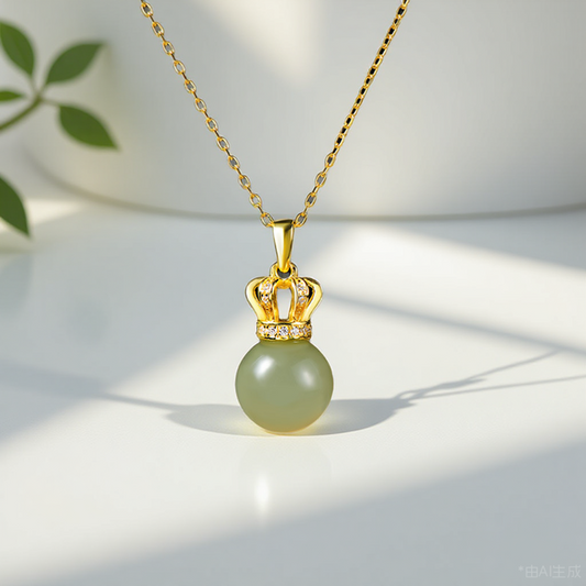 Royal Jade Crown Necklace