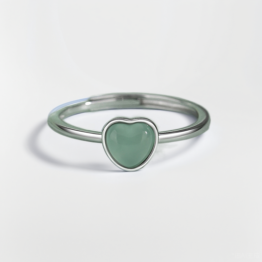 Serene Heart Jade Ring