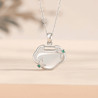 Bamboo Whisper Silver Cloud Pendant