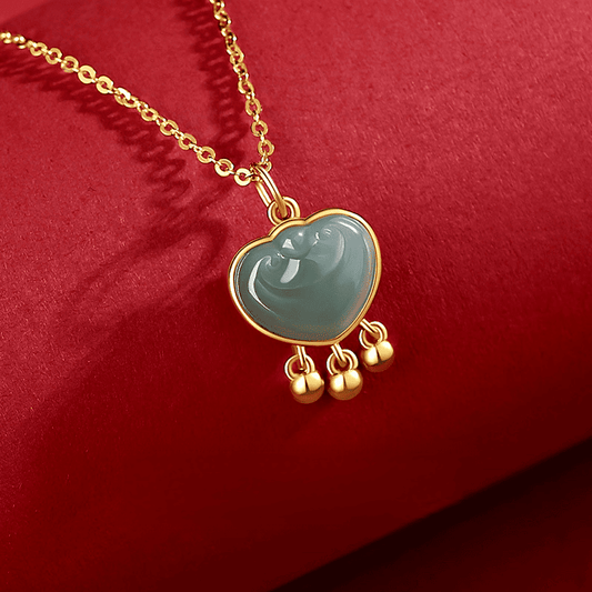Heart of Ruyi Jade Pendant Necklace