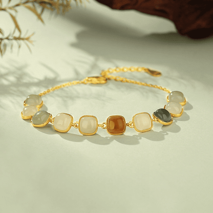 Ethereal Jade Mosaic Bracelet
