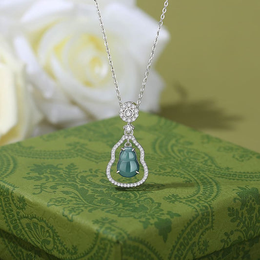 Jade Gourd Prosperity Necklace