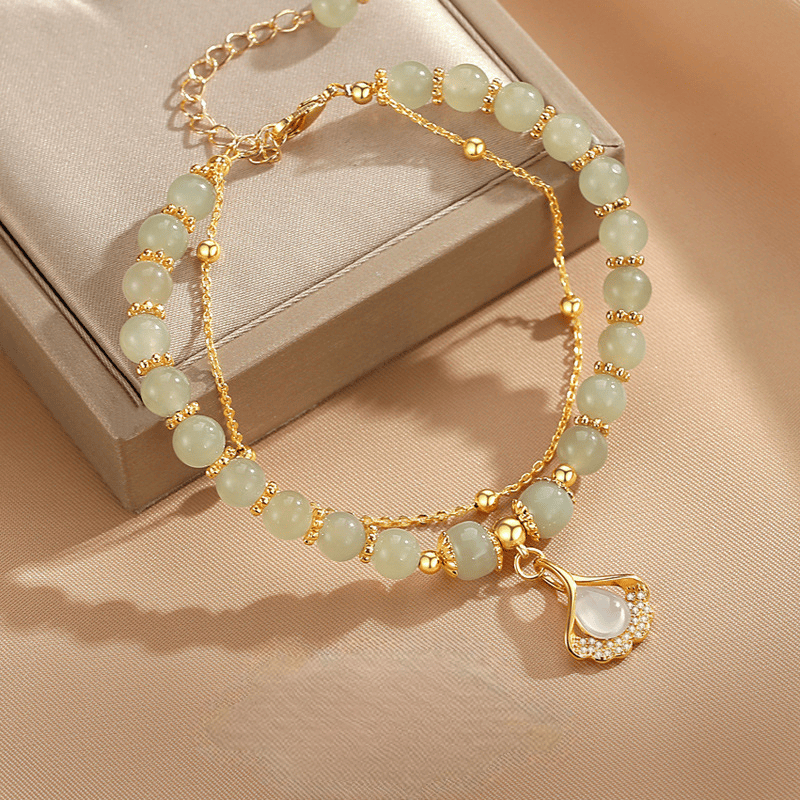 Graceful Bloom Jade Bracelet