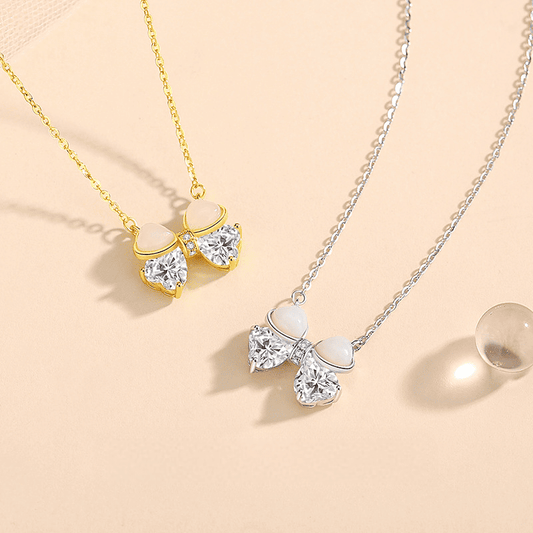 “Sweetheart Wings” Heart & Crystal Butterfly Necklace