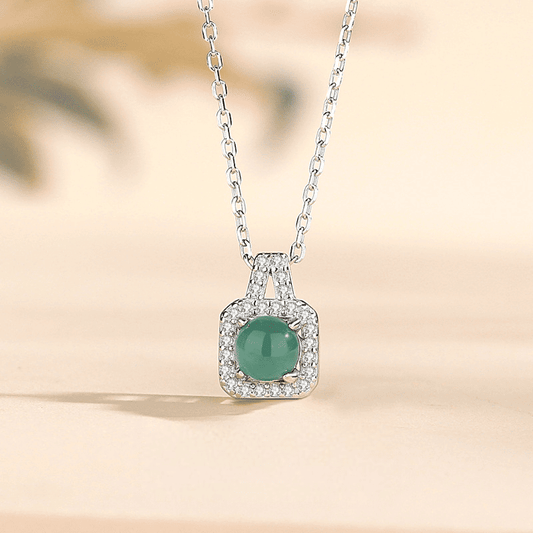 Jade Lock Pendant Necklace