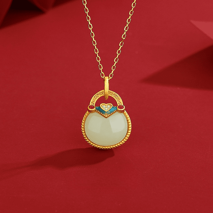 Prosperity Pouch Jade Necklace