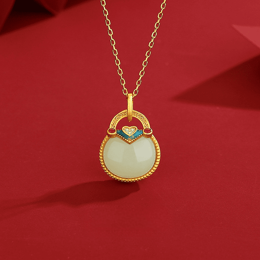 Prosperity Pouch Jade Necklace