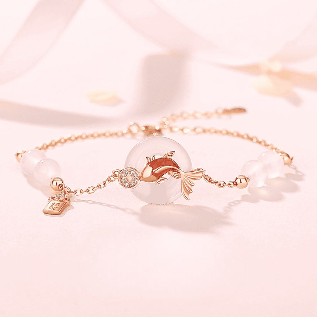Golden Koi Jade Bracelet