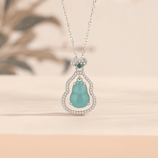 Lucky Gourd Halo Jade Necklace