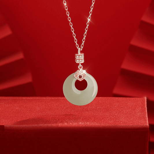 Jade Peace Buckle Necklace