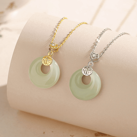 Fu Jade Circle Necklace