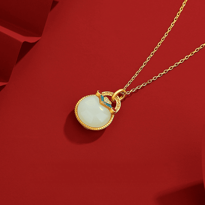 Prosperity Pouch Jade Necklace