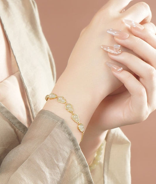 Golden Gourd Jade Bracelet