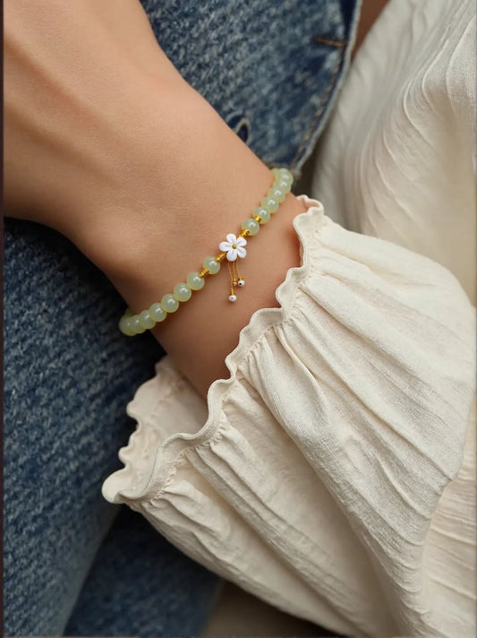 Peach Blossom Jade Bracelet