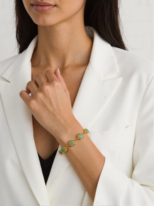 Radiant Jade Square Bracelet