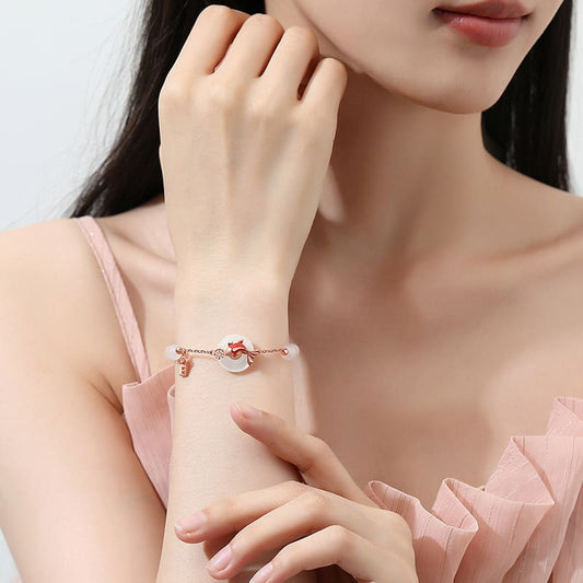 Golden Koi Jade Bracelet