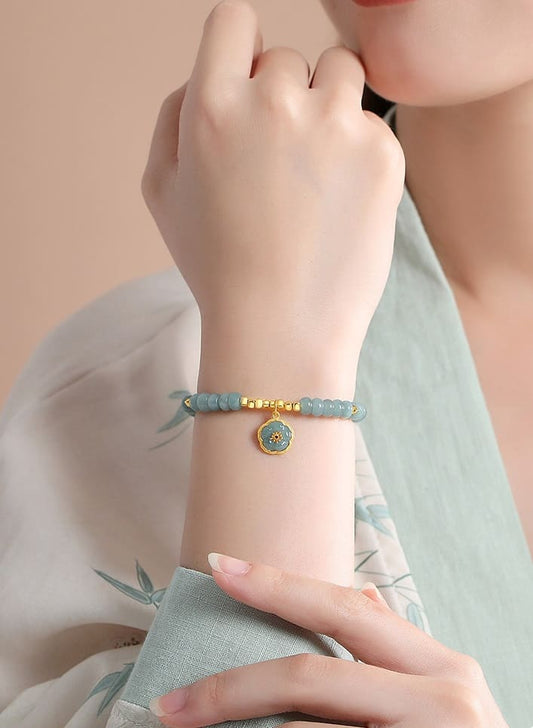 Verdant Bloom Jade Bracelet