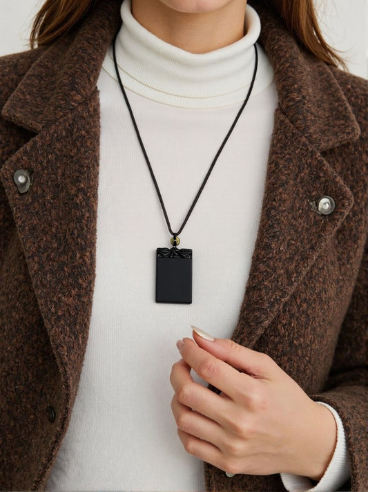 Obsidian Guardian Pendant – Pixiu Necklace for Peace, Safety & Protection - JadeTale
