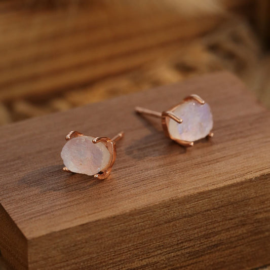 Moonstone Earrings - S925 Sterling Silver Healing Jewelry for Women, Promotes Intuition & Emotional Balance - JadeTale