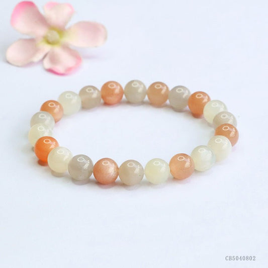 Moonstone bracelet emotional healing spiritual growth gemstone jewelry B0501 - JadeTale